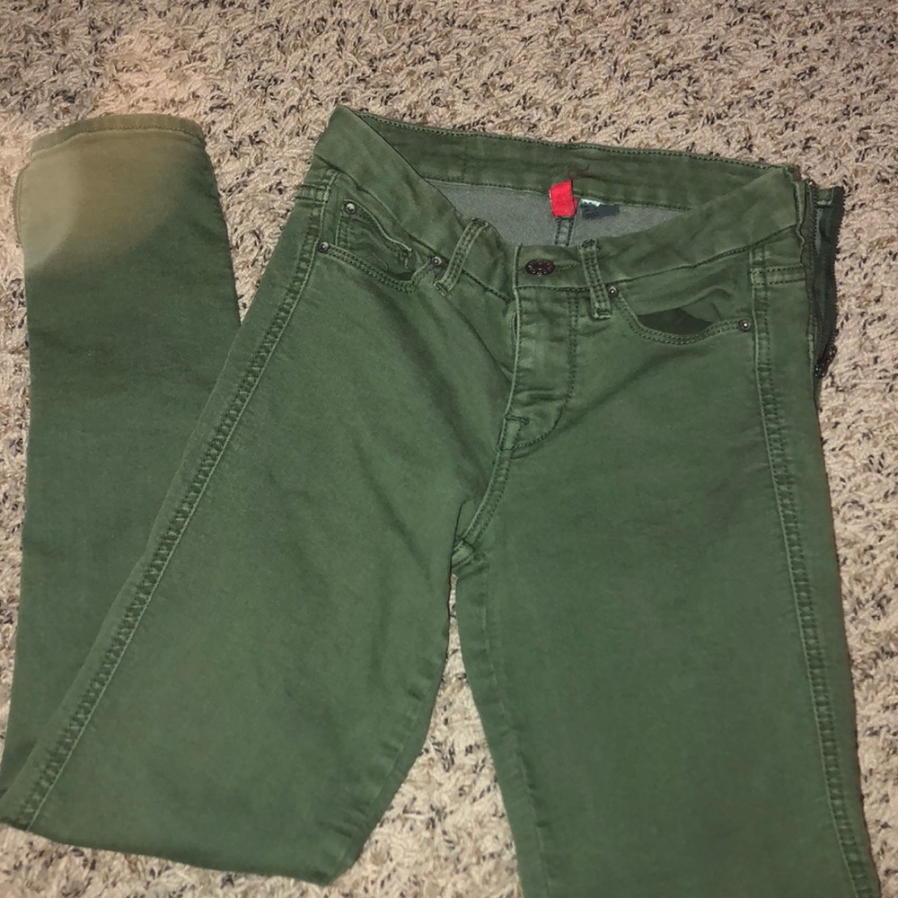 Size 2 green skinny jeans